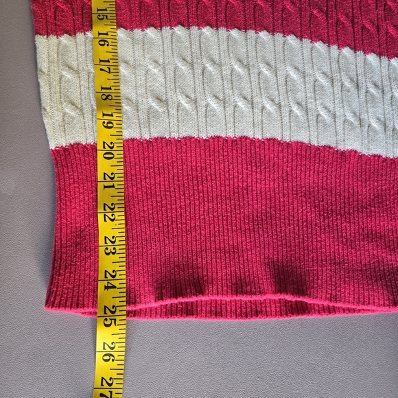 Faded Glory Y2K Striped Cable Knit Sweater Women's M Vtg Mean Girls Preppy - Picture 10 of 10